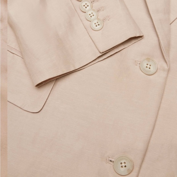 Agency Linen Blazer Kasha Taupe Size XXS - Picture 4 of 6